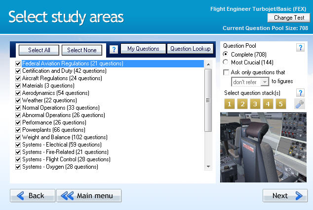 GroundSchool FLIGHTENGINEER Chapter Selection