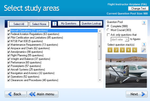 GroundSchool CFI Chapter Selection